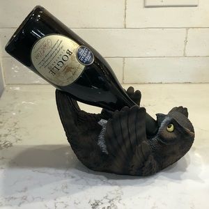 Owl wine bottle holder